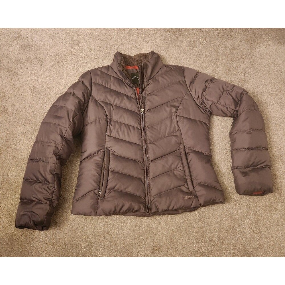 Eddie Bauer Brown EB550 Goose Down Puffer Jacket Women's Size PS